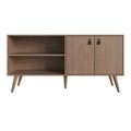 Manhattan Comfort Mid-Century Modern Free Standing TV Stand for Living Room and Bedroom use 308GFX4